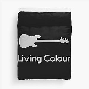 Bass Guitar Player Bassist Minimal Design Living Colour  Duvet Cover