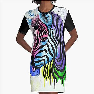 Living Colour Zebra Graphic T-Shirt Dress