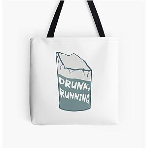 Drunk, Running Lizzy Mcalpine All Over Print Tote Bag