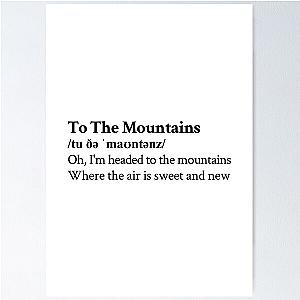 To The Mountains Lizzy McAlpine Aesthetic Quote Lyrics Poster