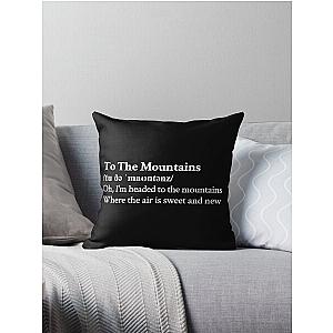 To The Mountains Lizzy McAlpine Aesthetic Quote Lyrics Black Throw Pillow