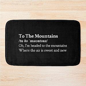 To The Mountains Lizzy McAlpine Aesthetic Quote Lyrics Black Bath Mat