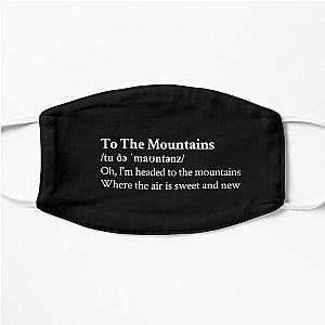 To The Mountains Lizzy McAlpine Aesthetic Quote Lyrics Black Flat Mask