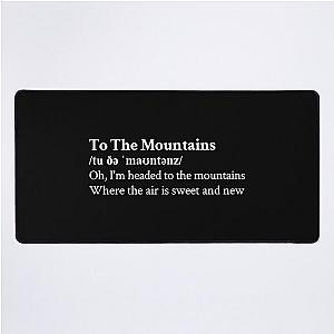 To The Mountains Lizzy McAlpine Aesthetic Quote Lyrics Black Desk Mat