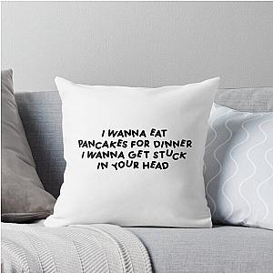 Pancakes for dinner lyrics Throw Pillow