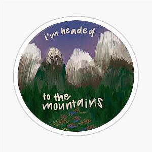 To The Mountains Lizzy McAlpine Song Lyric Sticker