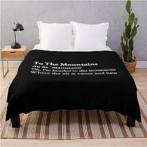 To The Mountains Lizzy McAlpine Aesthetic Lyrics Black Throw Blanket
