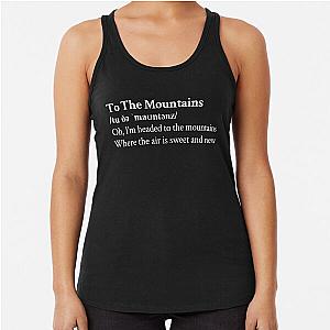 To the Mountains Lizzy McAlpine Aesthetic Lyrics Black Racerback Tank Top