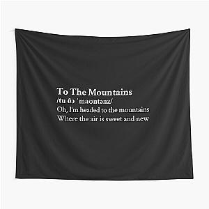 To the Mountains Lizzy McAlpine Aesthetic Quote Lyrics Black Wall Tapestry
