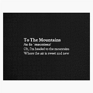 To The Mountains Lizzy McAlpine Aesthetic Lyrics Black Puzzle