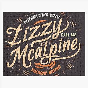 Tuesday Dating with Lizzy Mcalpine Typo Tshirt Typo Jigsaw Puzzle