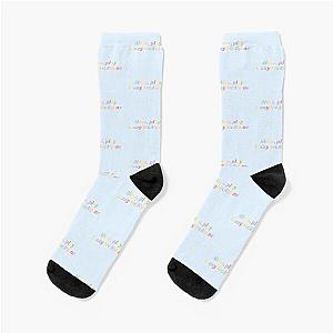 Alexa play Lizzy McAlpine rainbow design Socks