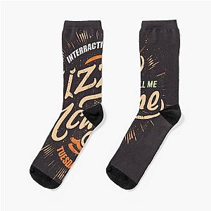 Tuesday Dating with Lizzy Mcalpine Typography T-Shirt Socks