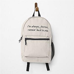 Spring into summer lyrics by Lizzy McAlpine I'm always running back to you Backpack