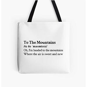 To The Mountains Lizzy McAlpine Aesthetic Quote Lyrics Tote Bag