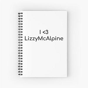 I Heart Lizzy McAlpine Spiral Notebook 

(I Hurt -> I Heart, duplicate sequence removed) 
(I Heart Lizzy Lizzy McAlpine -> I Heart Lizzy McAlpine, duplicate word removed)

Result: I Heart Lizzy McAlpine Spiral Notebook