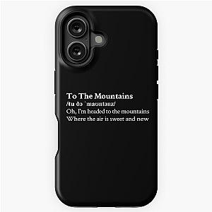 To The Mountains Lizzy McAlpine Aesthetic Quote Black iPhone Case