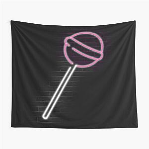 Vibrant Retro Neon Sign - Lollipop Tapestry