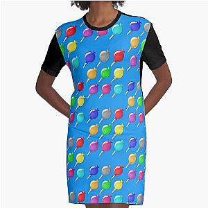 Lollipop Print pattern  Graphic T-Shirt Dress