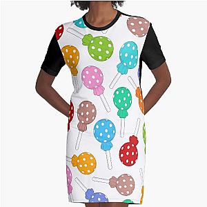 Multi coloured polka dot lollipop Graphic T-Shirt Dress