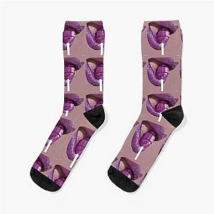 Red Lips Lollipop Love Socks