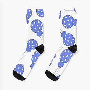 Cool blue polka dot lollipop Socks