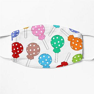 Multi coloured polka dot lollipop Flat Mask