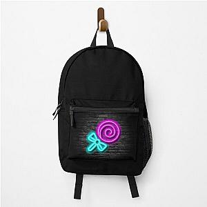 Neon Lollipop Sign (Brick Wall Background) Backpack