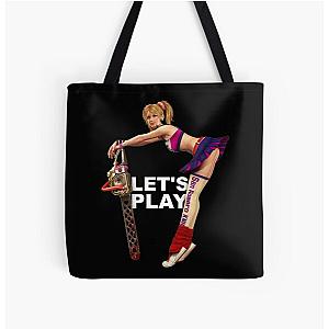 Lollipop Chainsaw Let’s Play (Dark) All Over Print Tote Bag