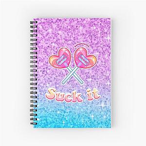 razor blade lollipop Spiral Notebook