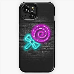 Neon Lollipop Sign (Brick Wall Background) iPhone Tough Case