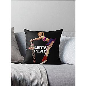 Lollipop Chainsaw Let’s Play (Dark) Throw Pillow