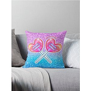 razor blade lollipop Throw Pillow