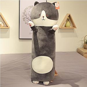 60-100 cm Gray Standing Long Kitty Sleep Cushion