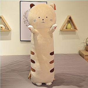 60-100 cm Beige Standing Long Kitty Sleep Cushion