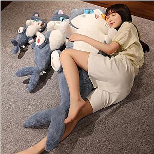 50-135 Cm Shark Cat Standing Long Kitty Sleep Cushion