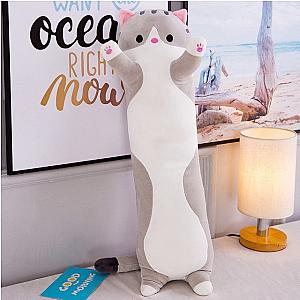 50-130 cm Gray Standing Long Kitty Sleep Cushion