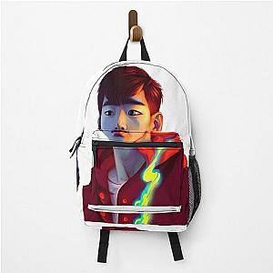 Lookism Backpacks - LOOKISM Kpop-red hoodie semi-realistic illustration Backpack RB2112