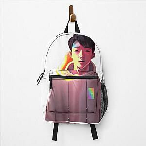 Lookism Backpacks - LOOKISM  | pink hoodie with finger heart Backpack RB2112