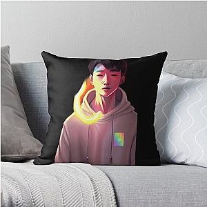 Lookism Pillows - LOOKISM  | pink hoodie with finger heart Throw Pillow RB2112