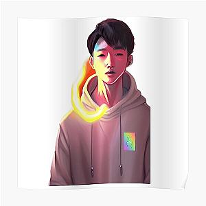 Lookism Posters - LOOKISM  | pink hoodie with finger heart Poster RB2112