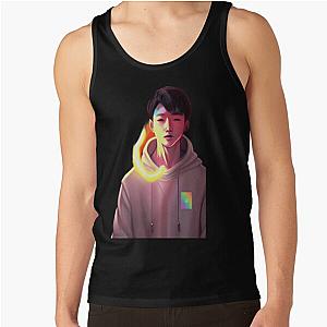 Lookism Tank Tops - LOOKISM  | pink hoodie with finger heart Tank Top RB2112