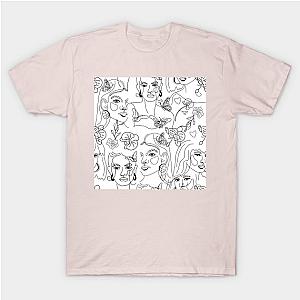 Minimalist Woman Line Illustration T-Shirt TP0509