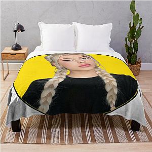 Loren Gray yellow portrait Throw Blanket