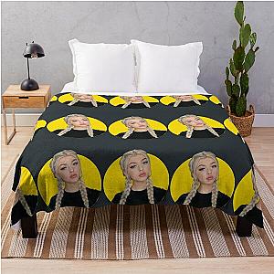 Loren Gray yellow portrait Throw Blanket