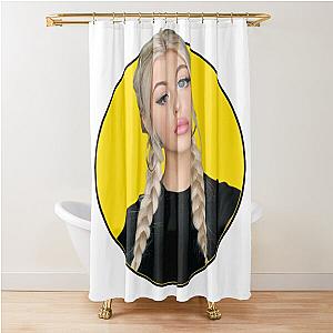 Loren Gray yellow portrait Shower Curtain