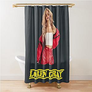 Loren Gray With Typography Shower Curtain