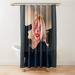 LOREN GRAY CLOWN FACE Shower Curtain