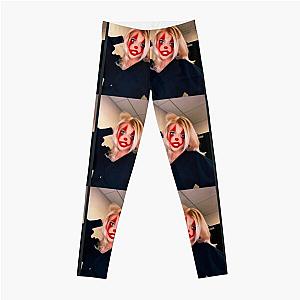 LOREN GRAY CLOWN FACE Leggings