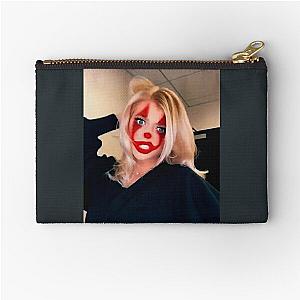 LOREN GRAY CLOWN FACE Zipper Pouch